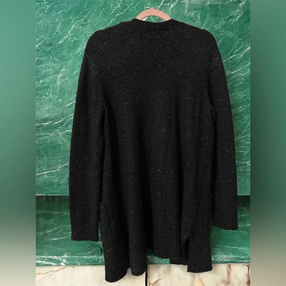 Old Navy Open Cardigan, Black w/ Colorful Stitches Women’s M - Picture 3 of 6